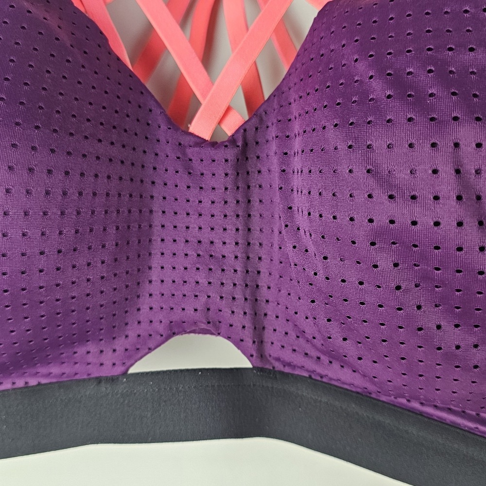 Victoria's Secret VSX Sports Bra Strappy Purple Pink Womens Size 36D Pullover - Picture 6 of 8